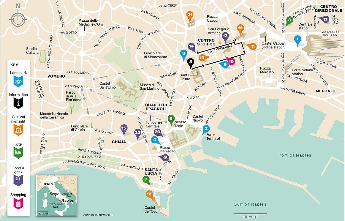 Kat jeyografik nan centro storiko naples