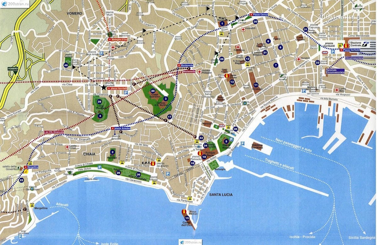 napoli kat jeyografik nan vil la