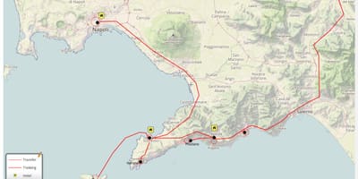 Kat jeyografik nan naples an itali ap mache vwayaj