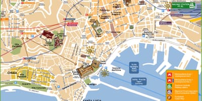 Naples an itali atraksyon kat jeyografik